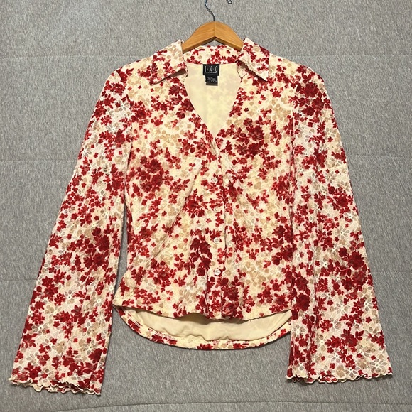 INC International Concepts Floral Lace Blouse - Picture 2 of 7